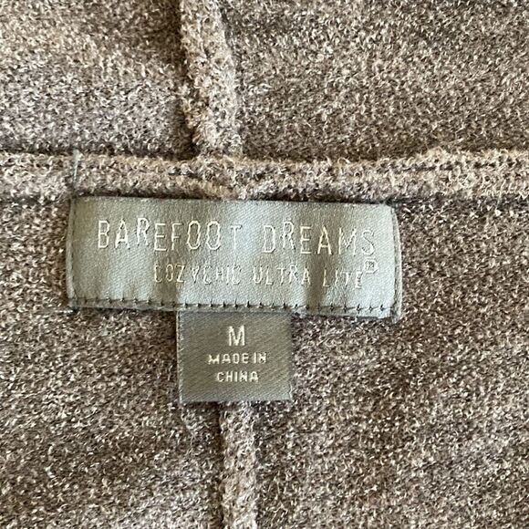 Barefoot Dreams CozyChic Ultra Lite Hooded Cocoon Cardigan Medium - Picture 5 of 12